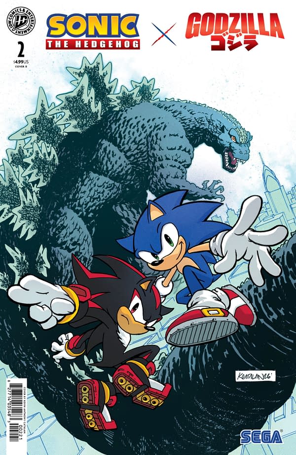 Cover image for Sonic the Hedgehog x Godzilla #2 Variant B (Catalan)