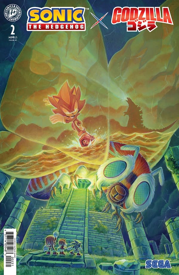 Cover image for Sonic the Hedgehog x Godzilla #2 Variant RI (15) (Haines)