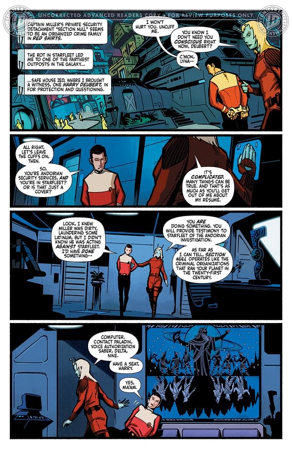 Interior preview page from STAR TREK: RED SHIRTS - GHOST OF THE 21ST CENTURY #2 CHRIS SHEHAN COVER