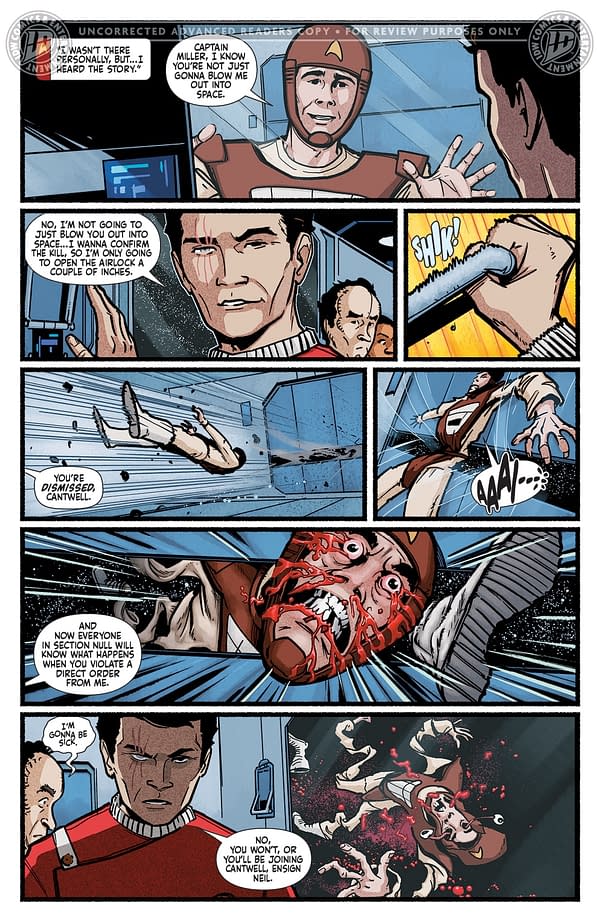 Interior preview page from STAR TREK: RED SHIRTS - GHOST OF THE 21ST CENTURY #2 CHRIS SHEHAN COVER