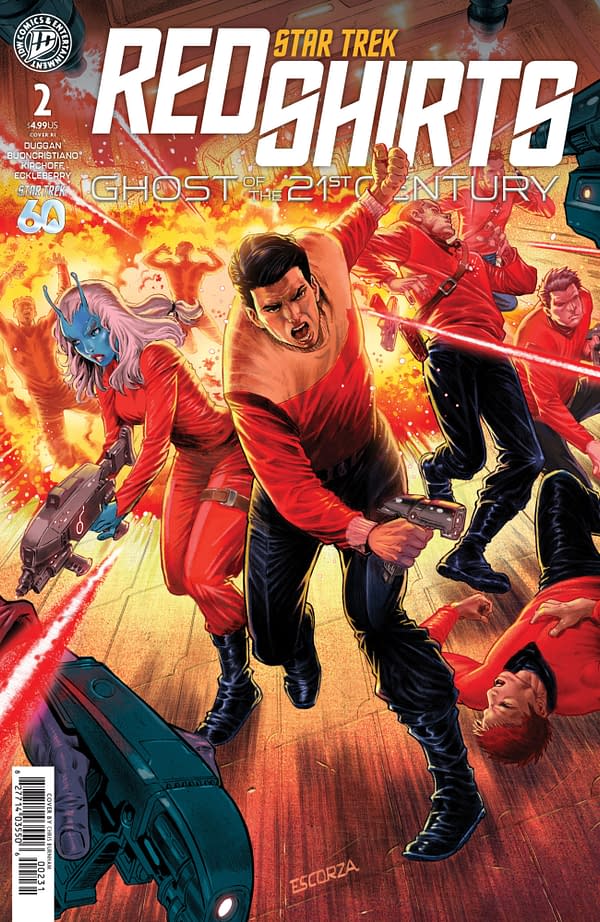 Cover image for Star Trek: Red Shirts--Ghost of the 21st Century #2 Variant RI (10) (Escorza Brothers)