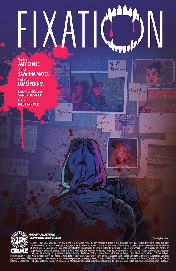 Interior preview page from FIXATION #1 SUSPIRIA VILCHEZ COVER