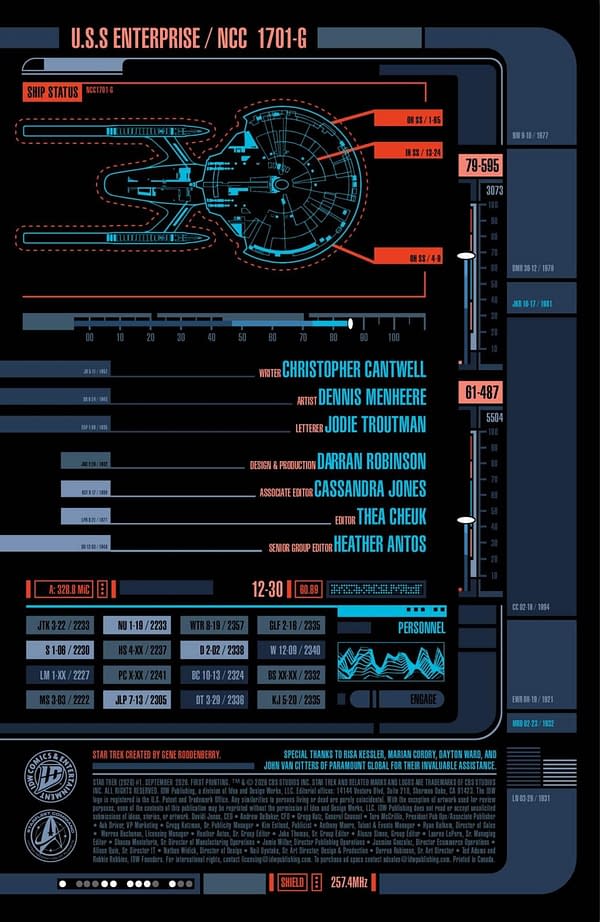 Interior preview page from STAR TREK #1 DENNIS MENHEERE COVER