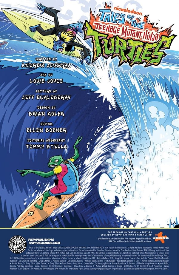 Interior preview page from TALES OF THE TEENAGE MUTANT NINJA TURTLES: COASTAL CHAOS #1 PIZZA MERT COVER