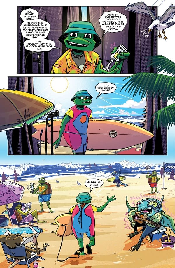 Interior preview page from TALES OF THE TEENAGE MUTANT NINJA TURTLES: COASTAL CHAOS #1 PIZZA MERT COVER