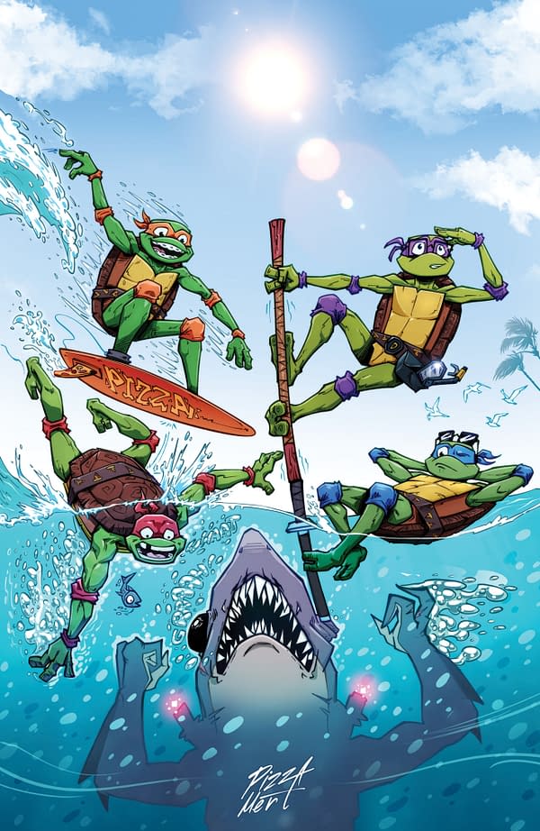 Cover image for Tales of the Teenage Mutant Ninja Turtles: Coastal Chaos #1 Variant RI (25) (Pizza Mert Full Art)