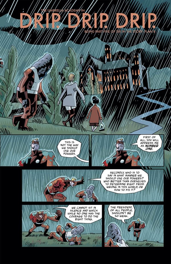 Interior preview page from THE UMBRELLA ACADEMY: PLAN B #5 GABRIEL Bá COVER