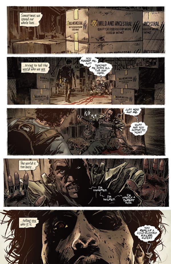 Interior preview page from ONLY THE SAVAGE ARE LEFT #4 STEFANO RAFFAEL COVER