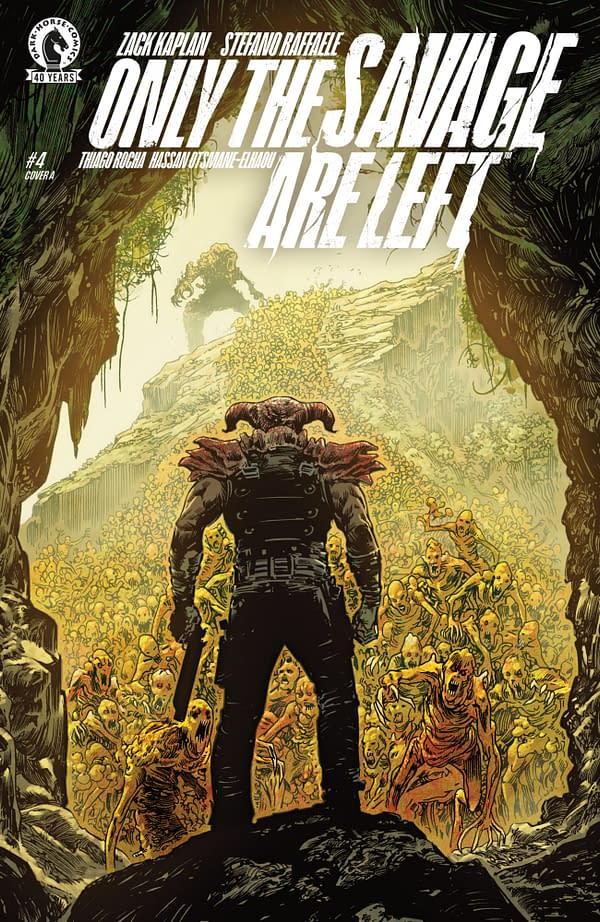 Cover image for ONLY THE SAVAGE ARE LEFT #4 STEFANO RAFFAEL COVER