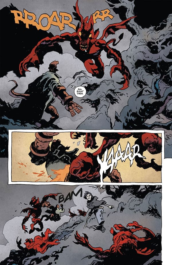 Interior preview page from HELLBOY IN HELL: NOTHING BUT BLOOD #1 CYRILLE POMES COVER