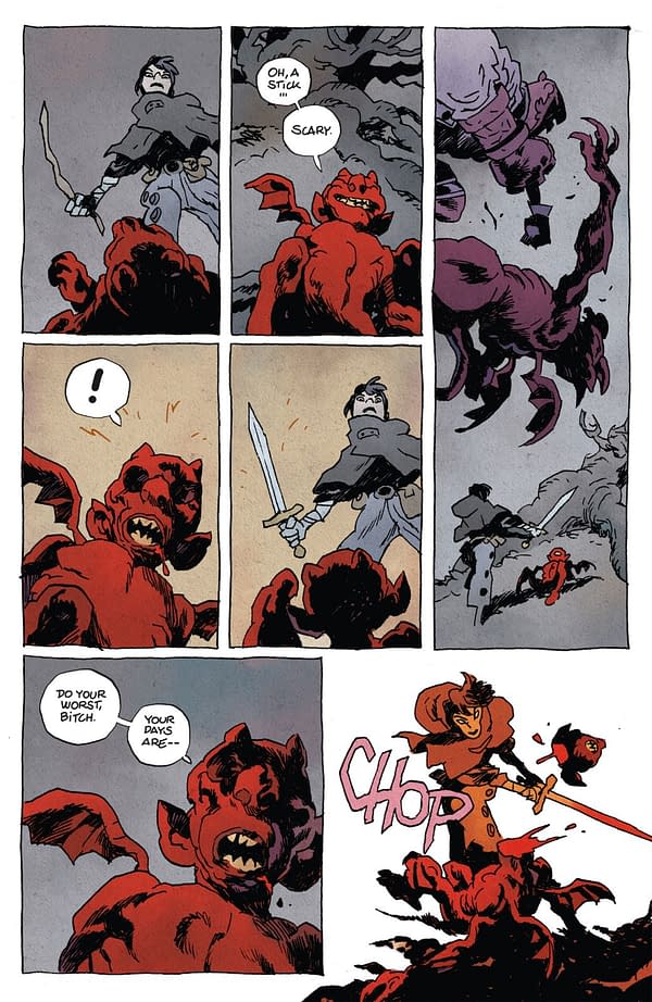 Interior preview page from HELLBOY IN HELL: NOTHING BUT BLOOD #1 CYRILLE POMES COVER
