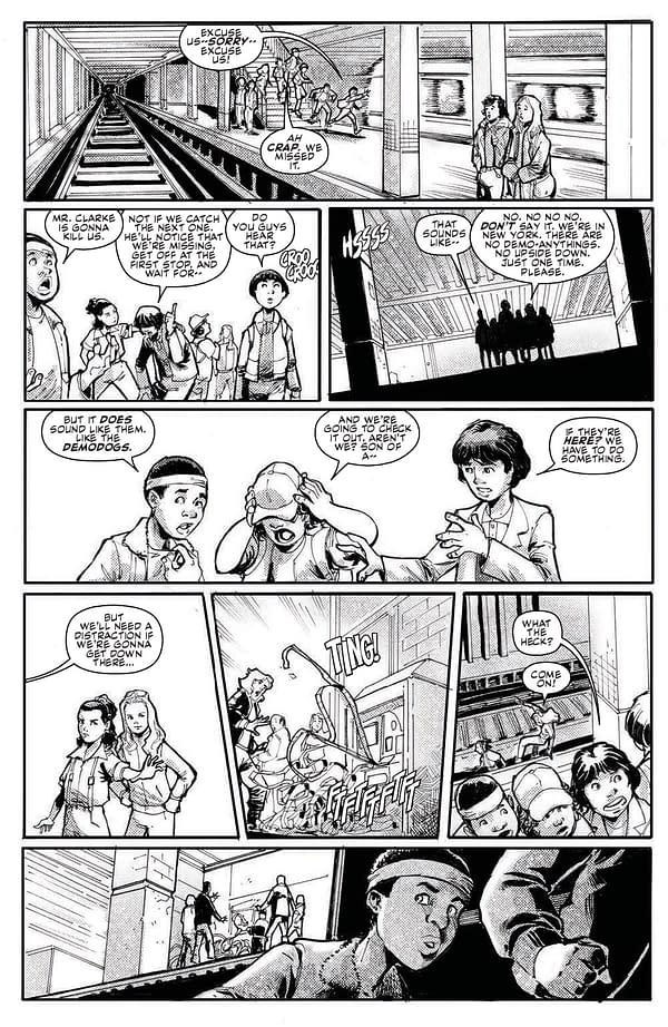Interior preview page from TMNT X STRANGER THINGS DIRECTOR'S CUT #1 FERO PE COVER