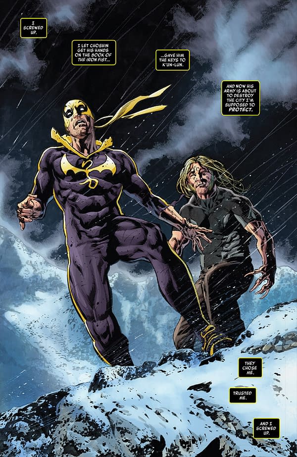 Iron Fist #76 art by Mike Perkins and Andy Troy