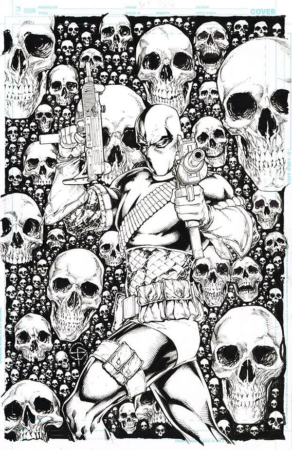 Shane Davis Challenges You to Play Count the Skulls in His Final Deathstroke Cover