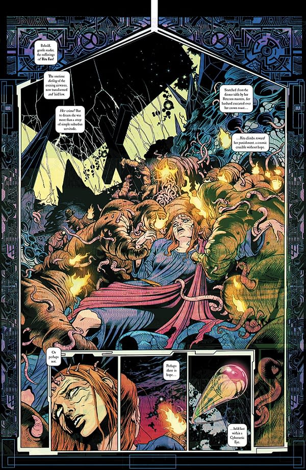 Doom Patrol/JLA Special #1 art by Dale Eaglesham, Nick Derington, Tamra Bonvillain, Marissa Louise, Sonny Liew, Ibrahim Moustafa, Michael Avon Oeming, and Marley Zarcone