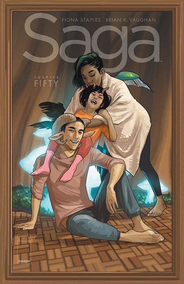 Saga #50 cover by Fiona Staples