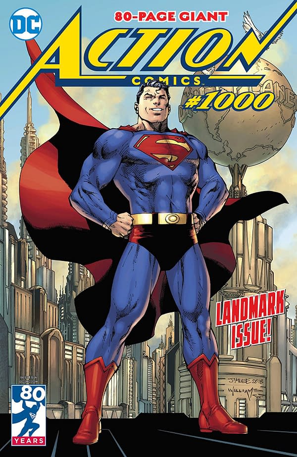 Action Comics #1000 cover by Jim Lee, Scott Williams, and Alex Sinclair