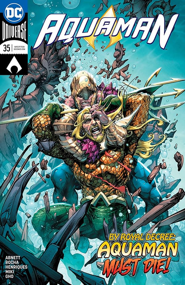 Aquaman #35 cover by Howard Porter and Hi-Fi