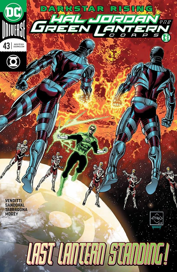Hal Jordan and the Green Lantern Corps #43 cover by Ethan van Sciver and Jason Wright