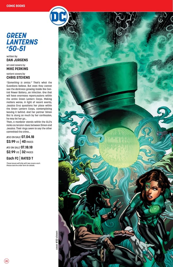 Dan Jurgens and Mike Perkins Stake Claim on Green Lanterns in July