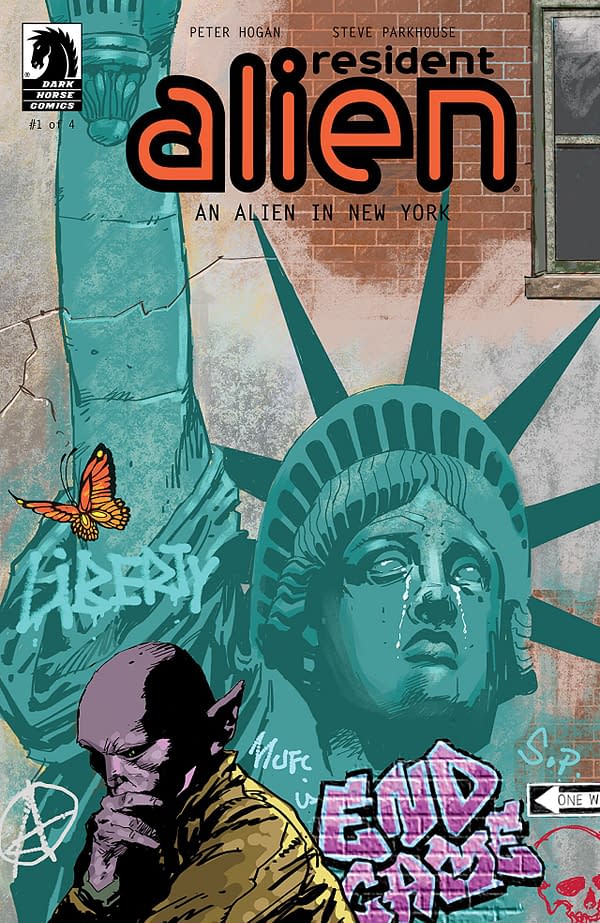 Resident Alien: An Alien in New York #1 cover by Steve Parkhouse