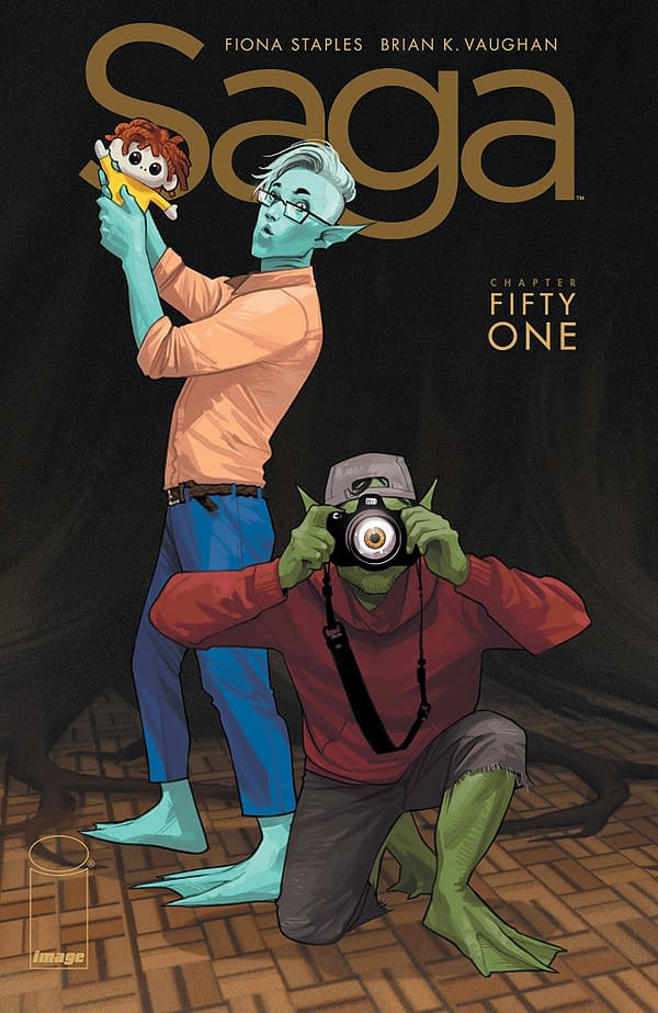 Saga #51 cover by Fiona Staples