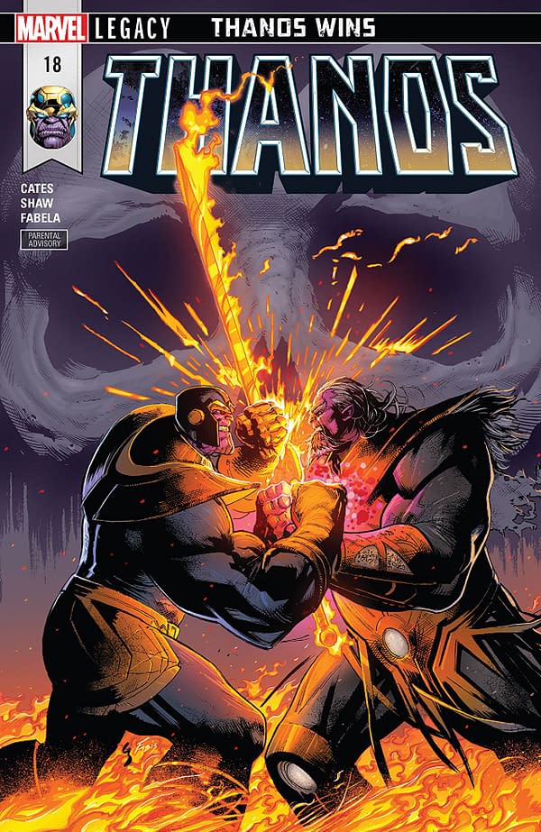 Thanos #18 cover by Geoff Shaw and Antonio Fabela