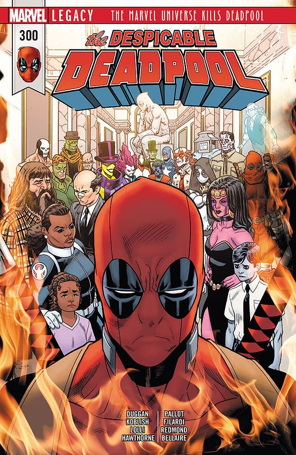 The Despicable Deadpool #300 cover by Mike Hawthorne and Nathan Fairbairn