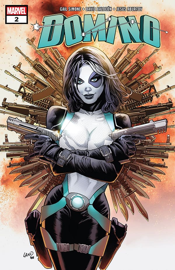 Domino #2 cover by Greg Land and Frank D'Armata