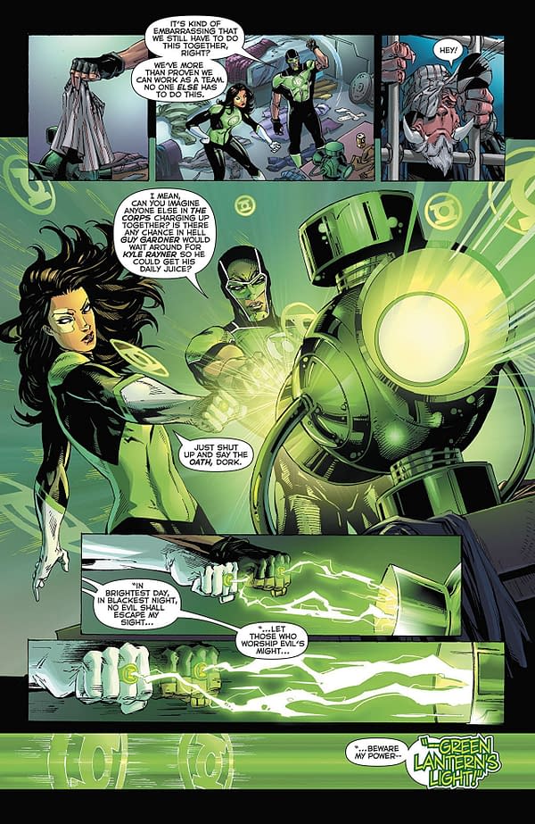 Green Lanterns #47 art by V. Ken Marion, Sandu Florea, and Dinei Ribeiro