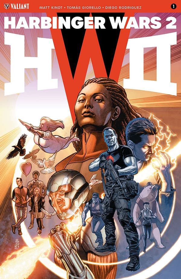 Harbinger Wars II #1 cover by JG Jones and Andrew Dalhouse