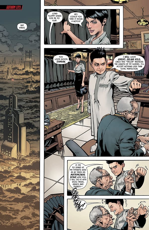 Batman Prelude to the Wedding #1: Robin vs Ras al Ghul art by Brad Walker, Andrew Hennessy, Mick Gray, and Jordie Bellaire
