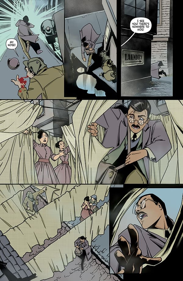 Sherlock Holmes: The Vanishing Man #1 art by Julius Ohta and Ellie Wright