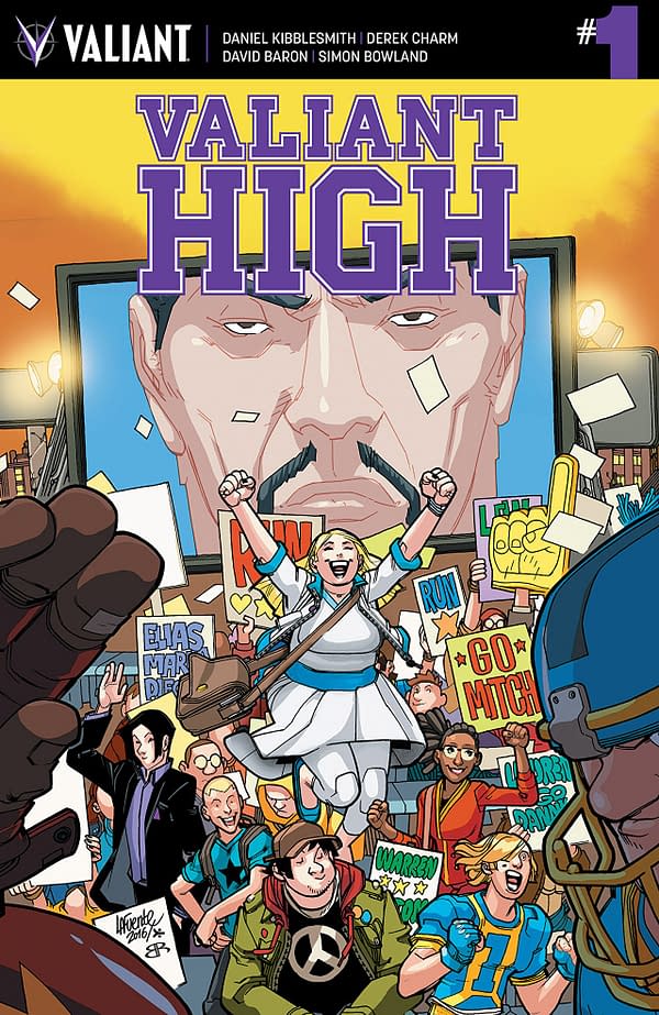 Valiant High #1 cover by David LaFuente and Brian Reber