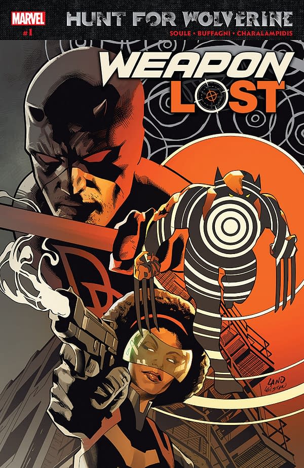 Hunt for Wolverine: Weapon Lost #1 cover by Greg Land, Jay Leisten, and Romulo Fajardo Jr.