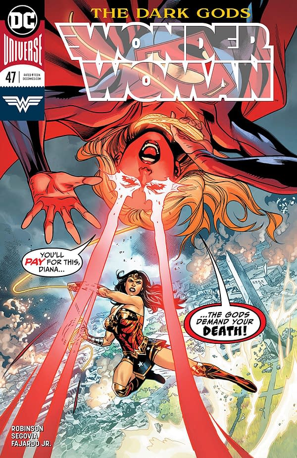 Wonder Woman #47 cover by Emanuela Lupacchino, Ray McCarthy, and Romulo Fajardo Jr.