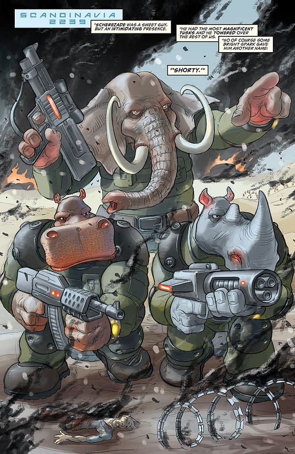 Preview of Elephantmen 2261 by Richard Starkings, Axel Medellin and Boo Cook for Comixology Originals