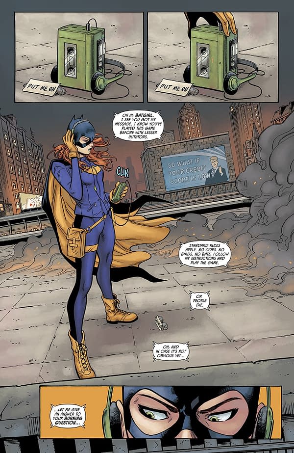 Batgirl vs. the Riddler #1 art by Minkyu Jung, Jose Marzan Jr., and Jordie Bellaire