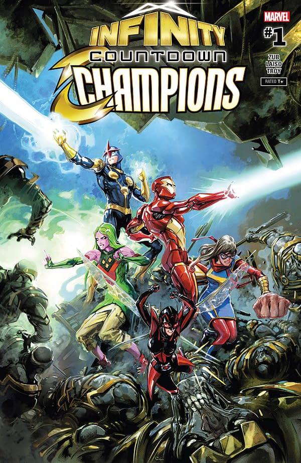 Infinity Countdown: Champions #1 cover by Clayton Crain