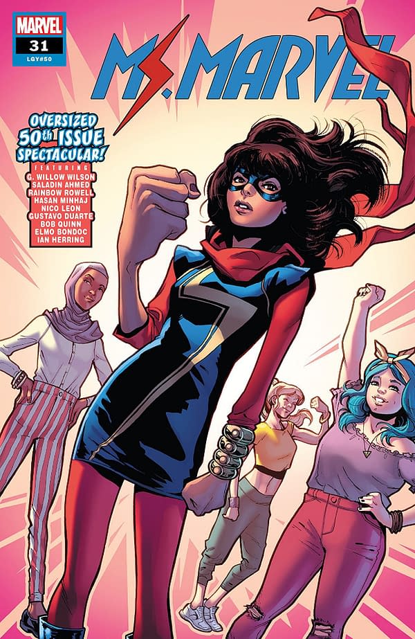 Ms. Marvel #31 cover by Valerio Schiti and Rachelle Rosenberg