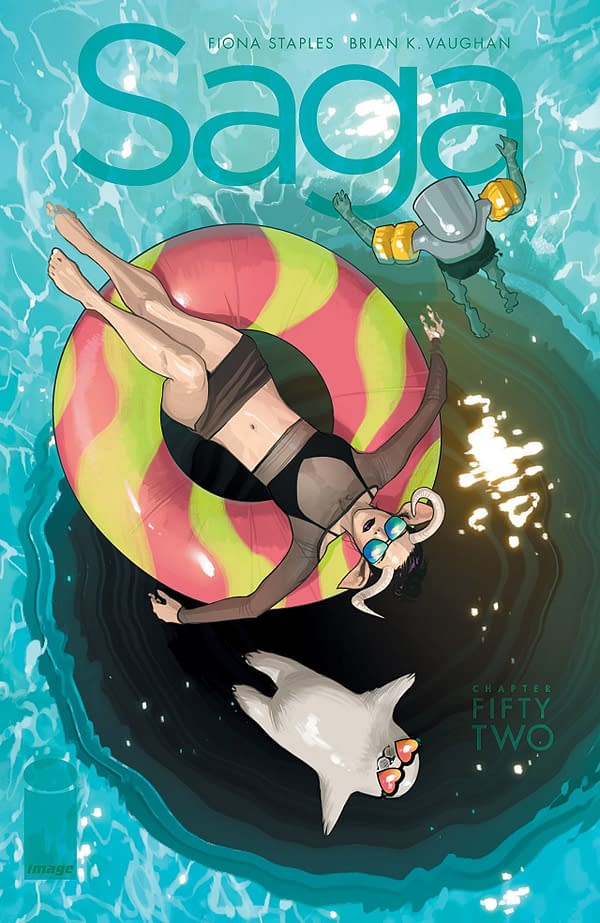 Saga #52 cover by Fiona Staples