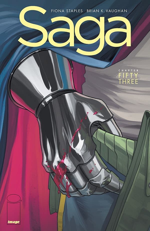 Saga #53 cover by Fiona Staples