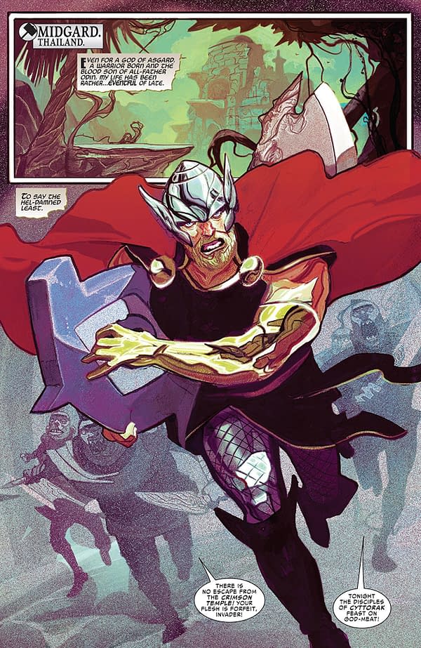 Thor #1 art by Mike del Mundo