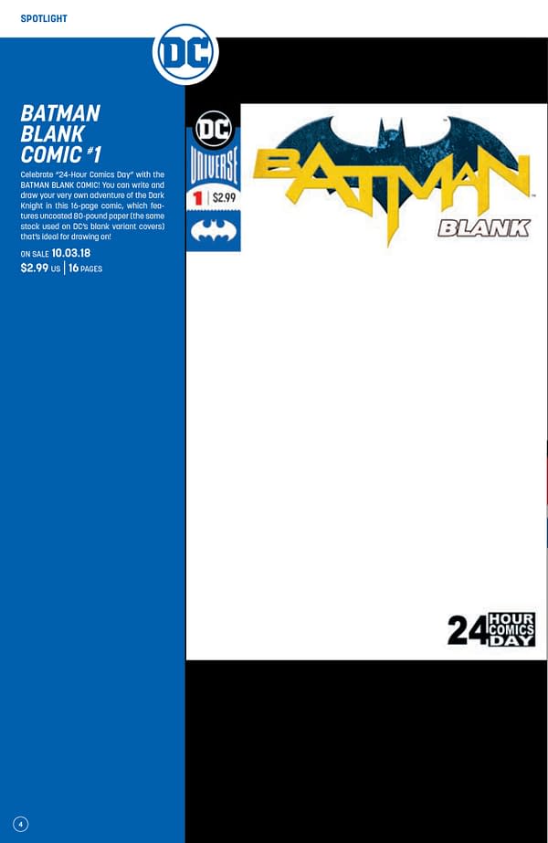 24-Hour Comic Day Saved &#8211; DC Blank Comics Now Have 24 Pages in Them