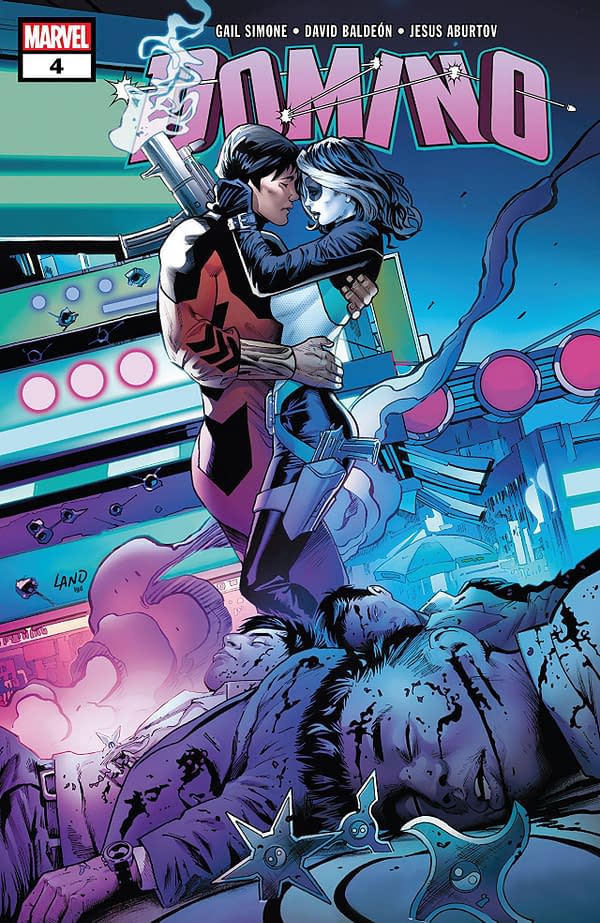 Domino #4 cover by Greg Land and Frank D'Armata