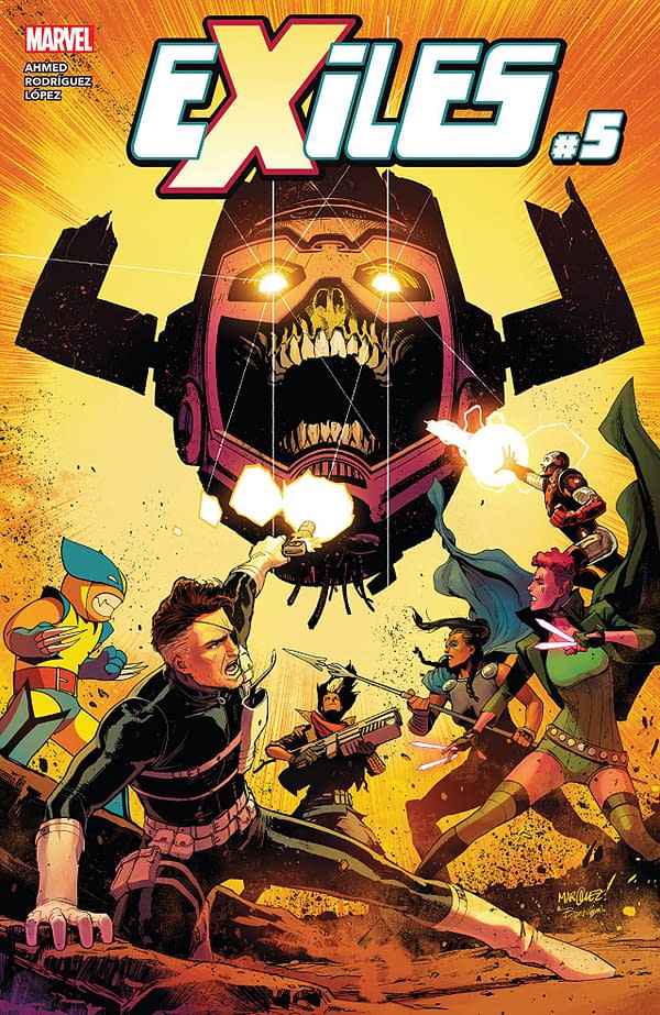 Exiles #5 cover by David Marquez and Tamra Bonvillain