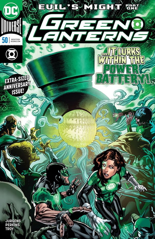 Green Lanterns #50 cover by Mike Perkins and Wil Quintana