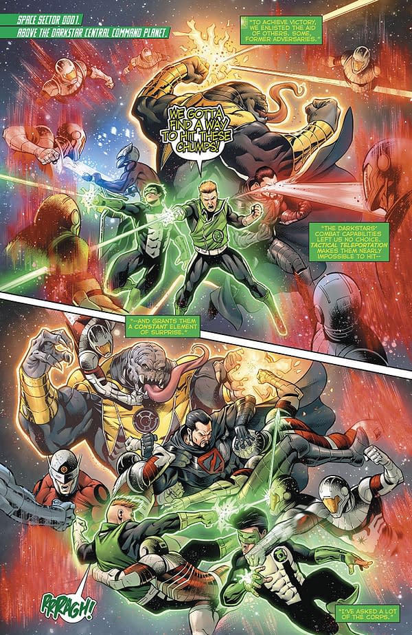 Hal Jordan and the Green Lantern Corps #49 art by Rafa Sandoval, Sergio Davila, Jordi Tarragona, and Tomeu Morey