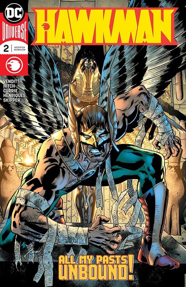 Hawkman #2 cover by Bryan Hitch and Alex Sinclair