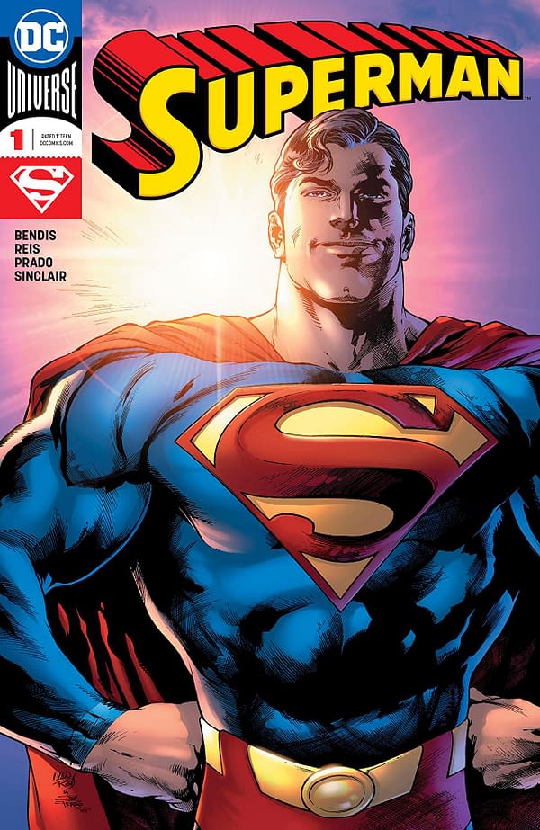 Superman #1 cover by Ivan Reis, Joe Prado, and Alex Sinclair